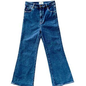 ROLLA'S High Rise Denim Jeans, Flare Wide Leg, Size 28"